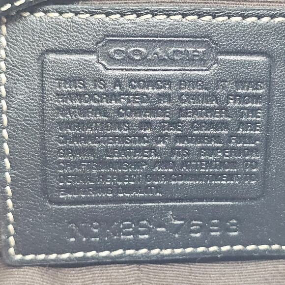 Vintage Coach 7573 HAMPTONS DEMI Black Leather Clip Bag Flap  Vintage Y2K COACH 7593 Hampton Demi Hobo Black Leather Shoulder Bag Purse